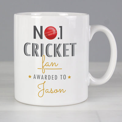 Personalised No.1 Cricket Fan Ceramic Mug - Shop Personalised Gifts