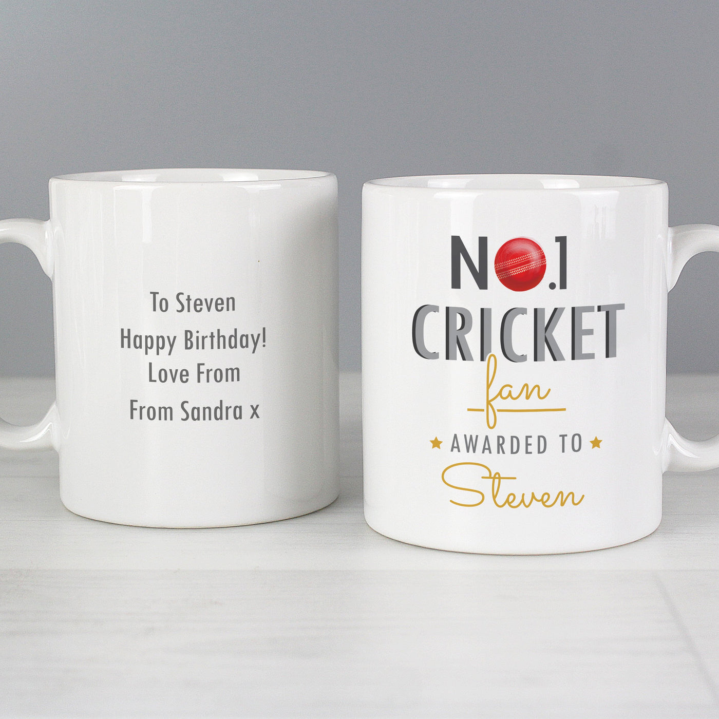 Personalised No.1 Cricket Fan Ceramic Mug - Shop Personalised Gifts