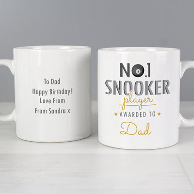 Personalised No.1 Snooker Fan Ceramic Mug - Shop Personalised Gifts