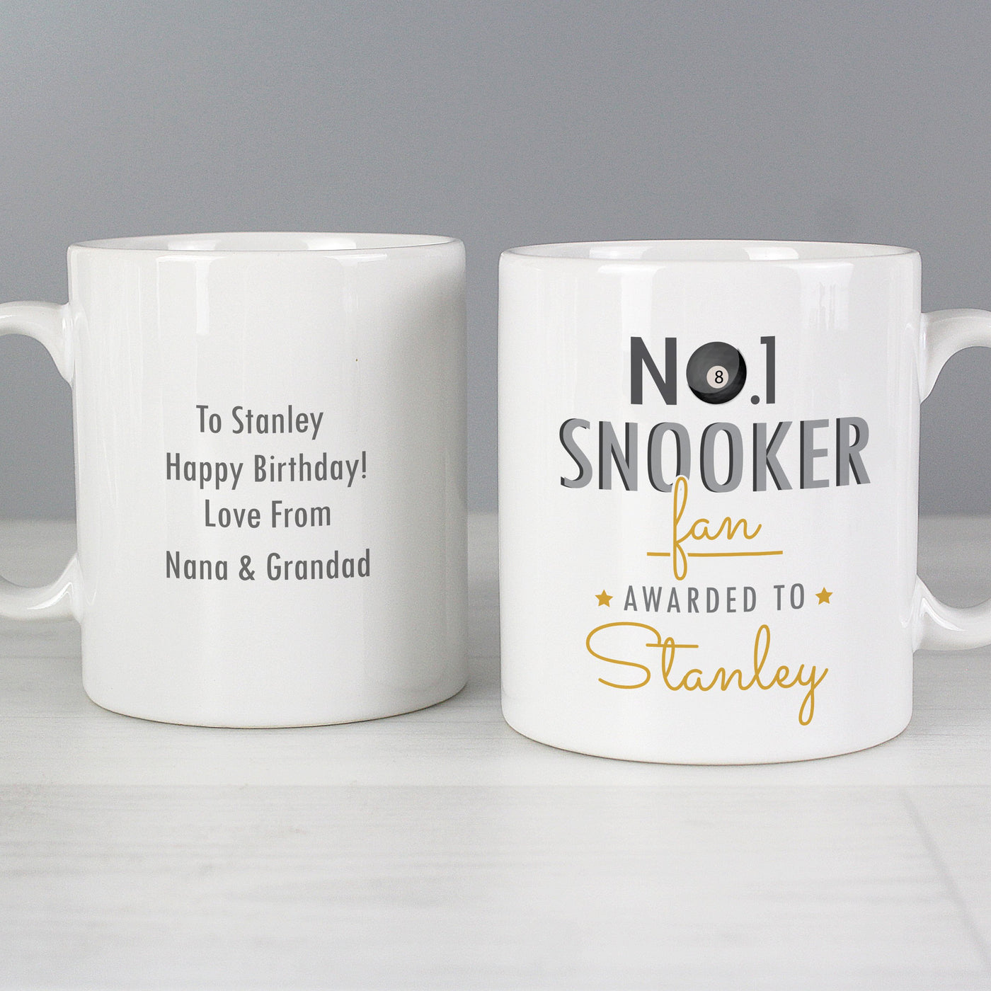 Personalised No.1 Snooker Fan Ceramic Mug - Shop Personalised Gifts