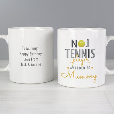Personalised No.1 Tennis Player Ceramic Mug - Shop Personalised Gifts