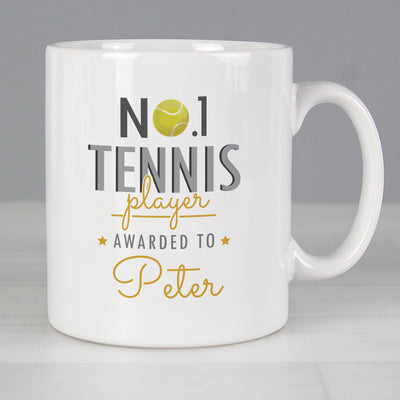 Personalised No.1 Tennis Player Ceramic Mug - Shop Personalised Gifts