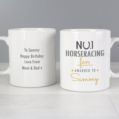 Personalised No.1 Horseracing Fan Ceramic Mug - Shop Personalised Gifts