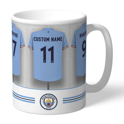 Personalised Manchester City FC Dressing Room Ceramic Mug