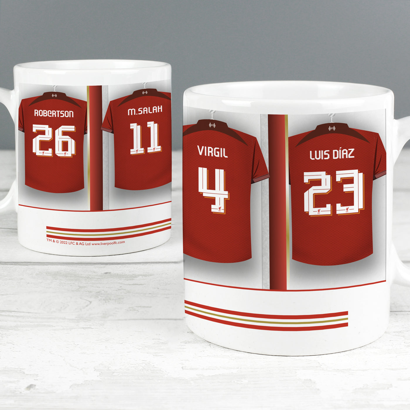 Personalised Liverpool FC Dressing Room Ceramic Mug