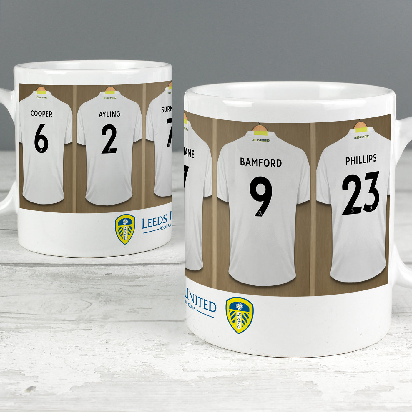 Personalised Leeds United FC Dressing Room Ceramic Mug - Shop Personalised Gifts