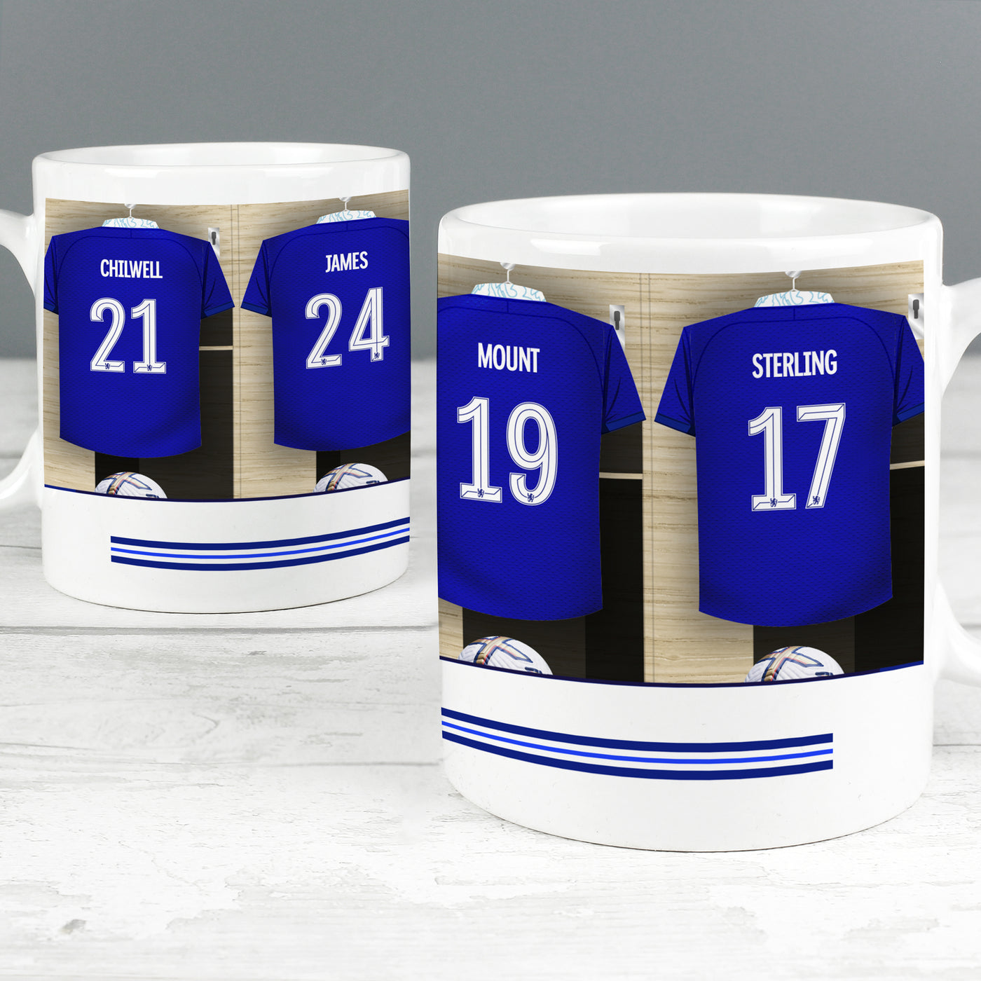 Personalised Chelsea FC Dressing Room Ceramic Mug