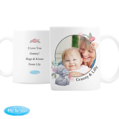 Personalised Me To You Floral Photo Upload Ceramic Mug