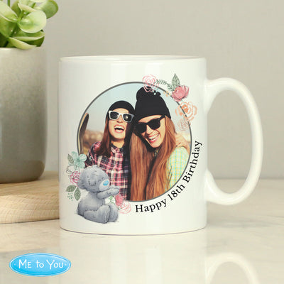 Personalised Me To You Floral Photo Upload Ceramic Mug