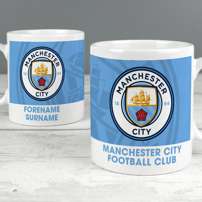 Manchester City FC Bold Crest Mug - Shop Personalised Gifts