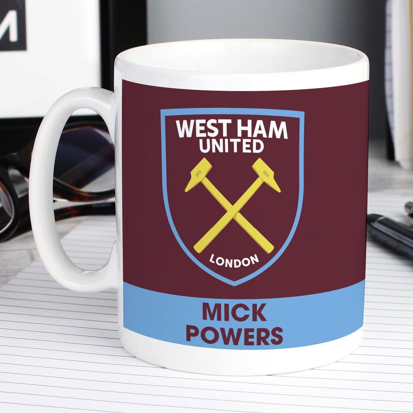 West Ham United FC Bold Crest Mug - Shop Personalised Gifts
