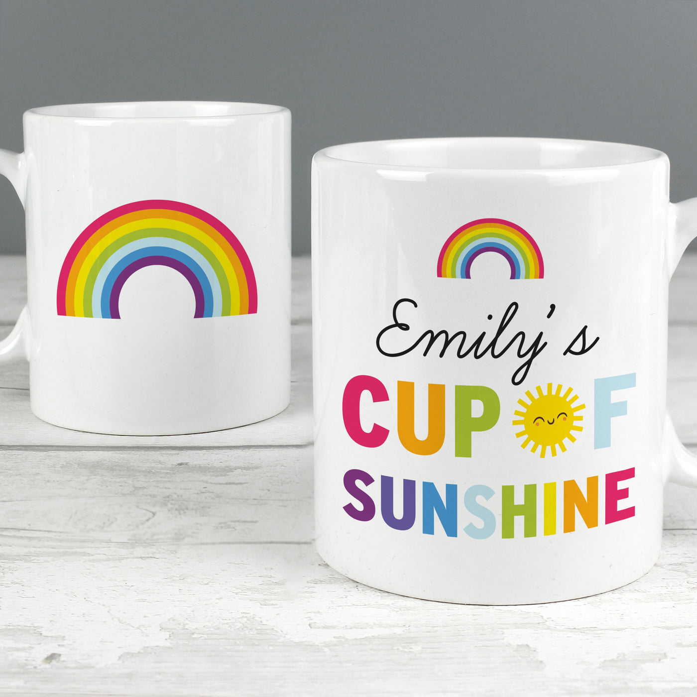 Personalised Rainbow Cup of Sunshine Ceramic Mug - Shop Personalised Gifts