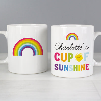 Personalised Rainbow Cup of Sunshine Ceramic Mug - Shop Personalised Gifts