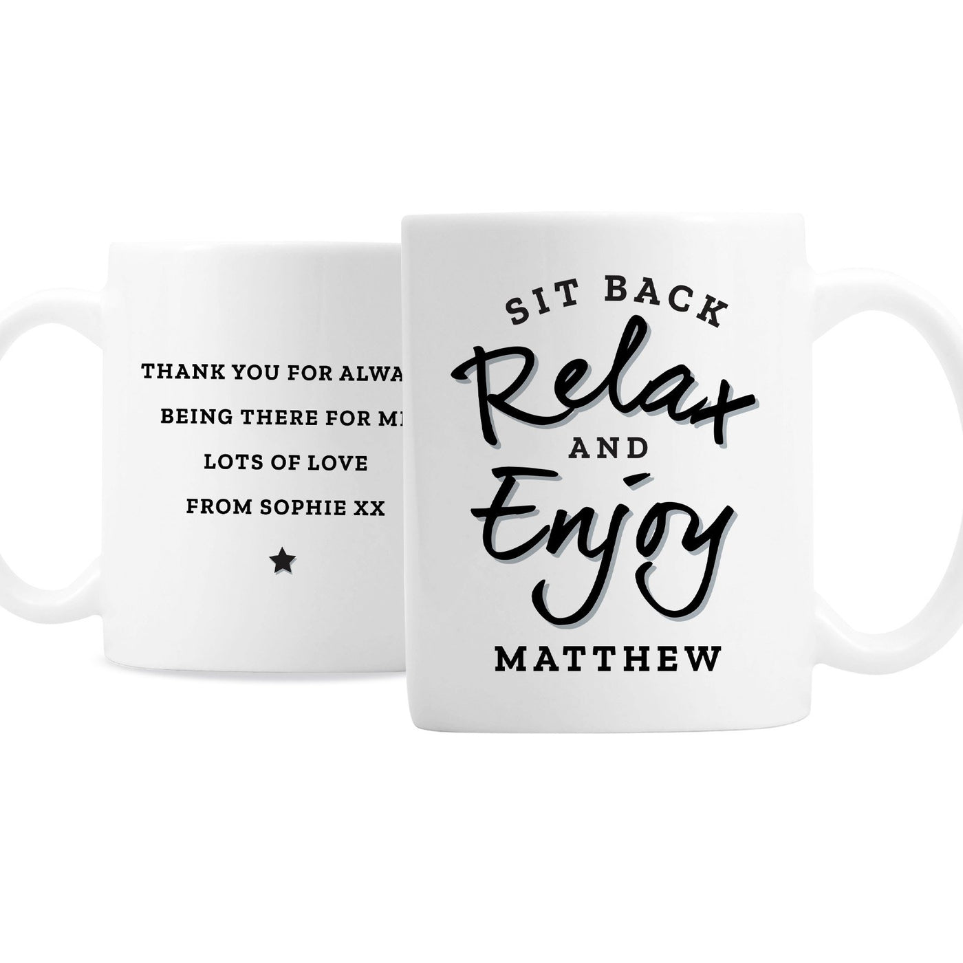 Personalised Sit Back & Relax Ceramic Mug - Shop Personalised Gifts
