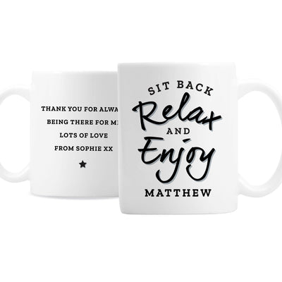 Personalised Sit Back & Relax Ceramic Mug - Shop Personalised Gifts