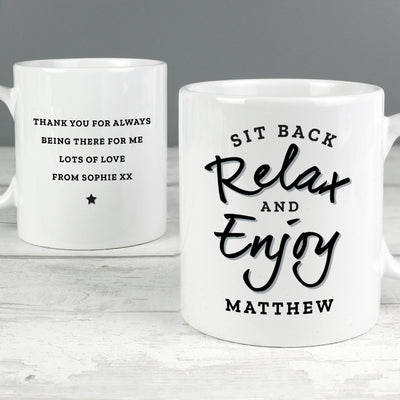 Personalised Sit Back & Relax Ceramic Mug - Shop Personalised Gifts