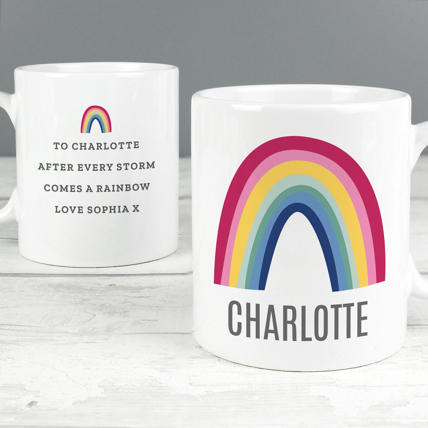 Personalised Rainbow Message Ceramic Mug - Shop Personalised Gifts