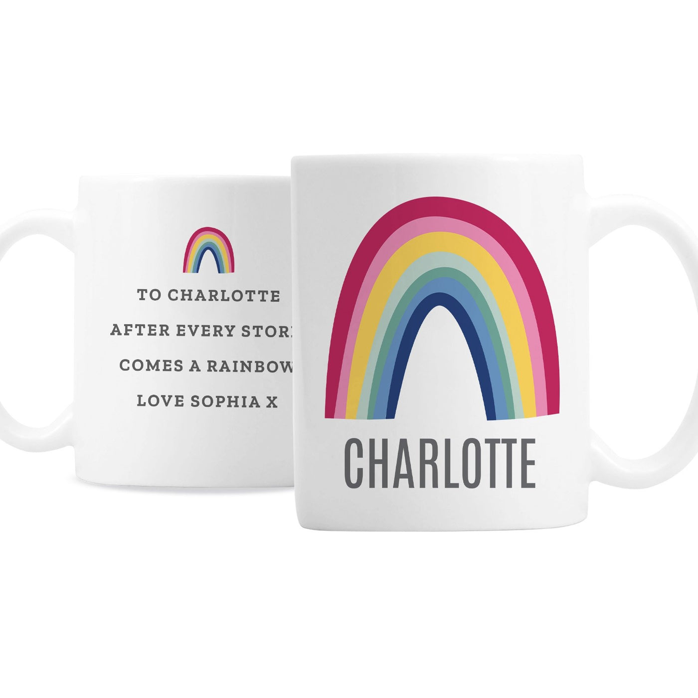 Personalised Rainbow Message Ceramic Mug - Shop Personalised Gifts