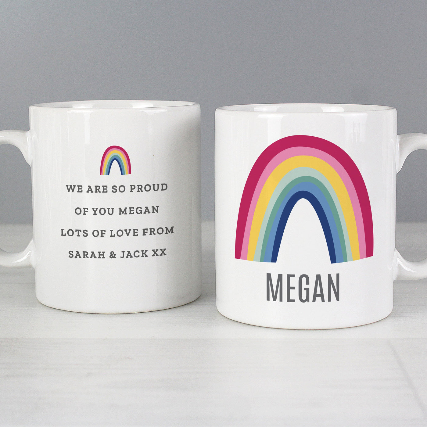 Personalised Rainbow Message Ceramic Mug - Shop Personalised Gifts