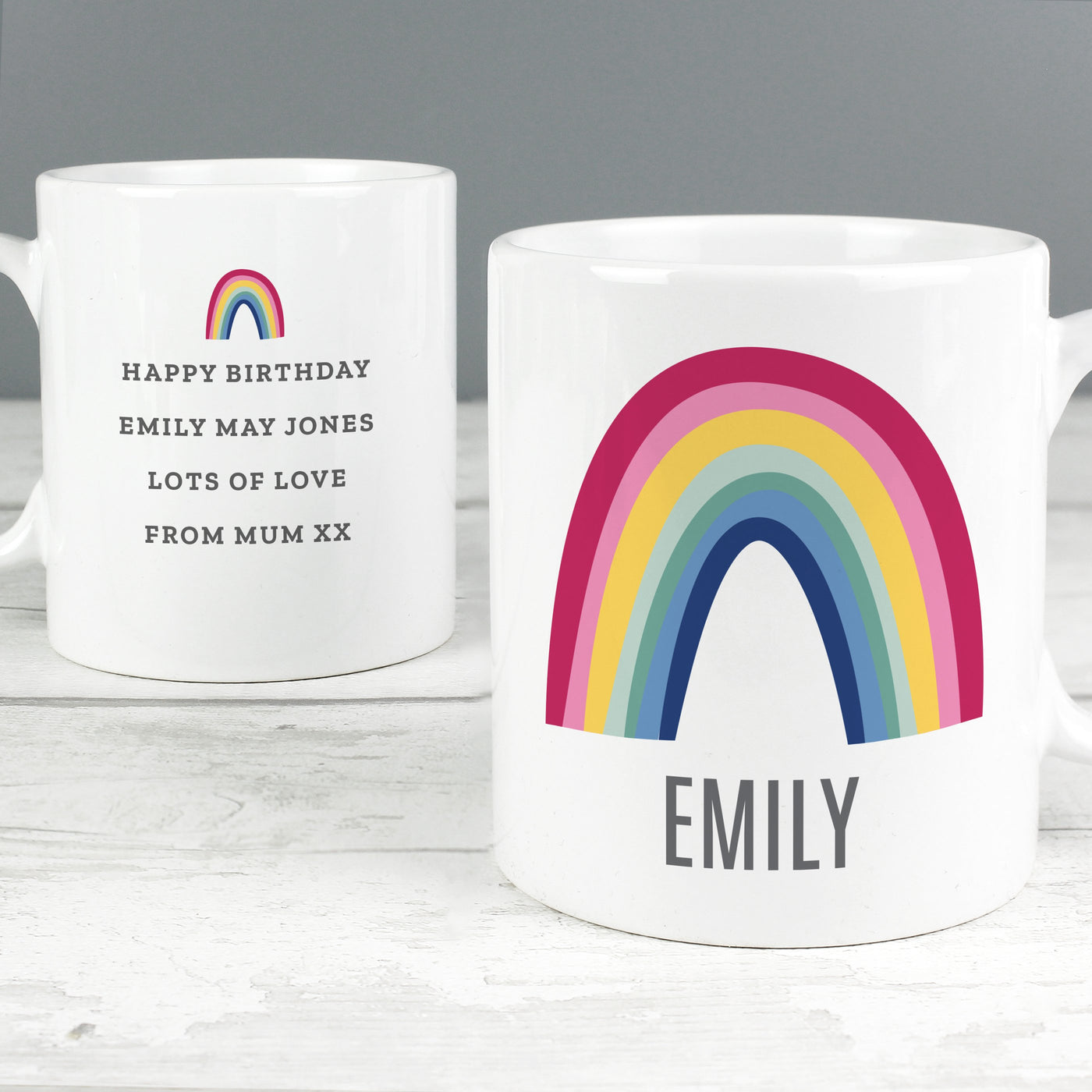 Personalised Rainbow Message Ceramic Mug - Shop Personalised Gifts