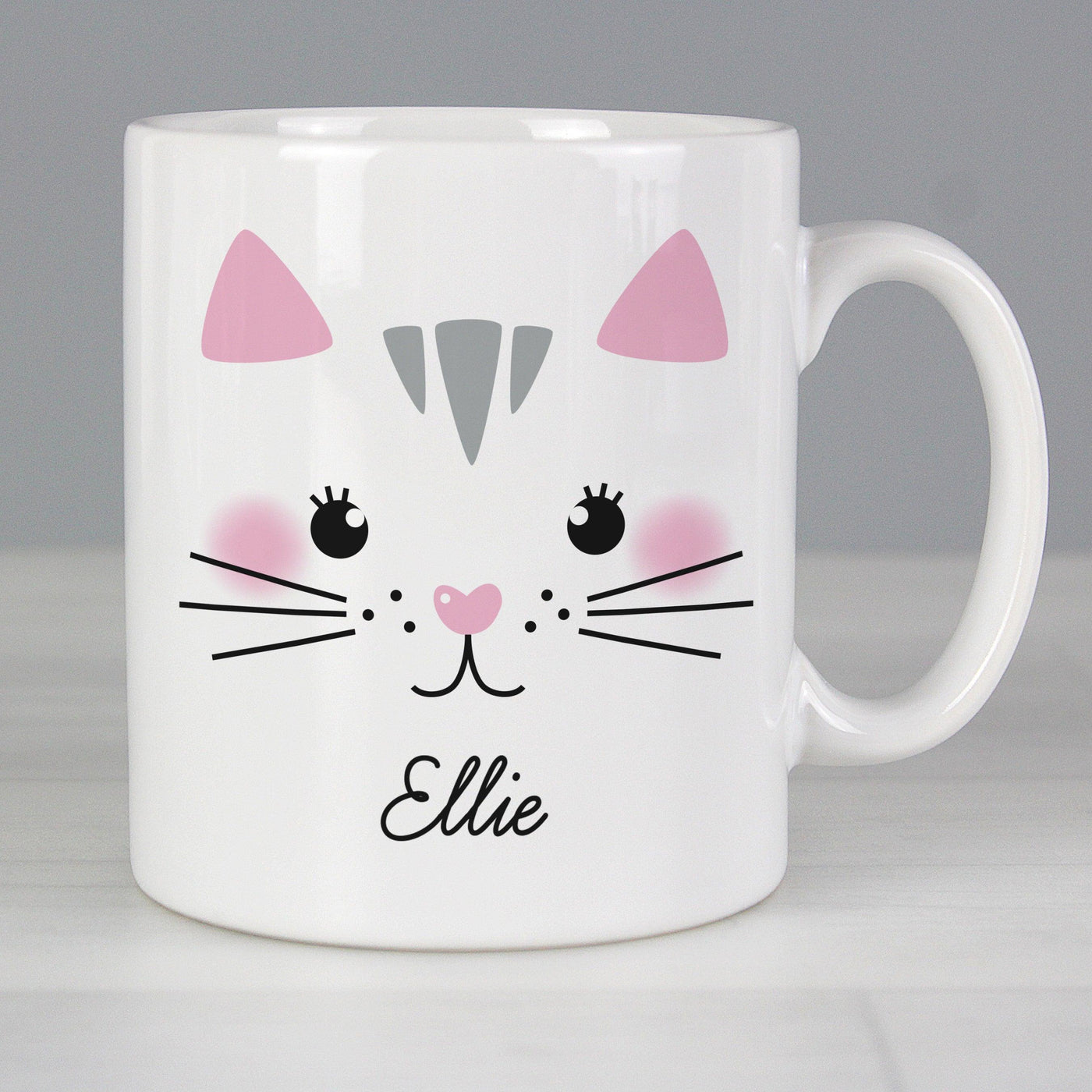 Personalised Cute Cat Face Ceramic Mug - Shop Personalised Gifts