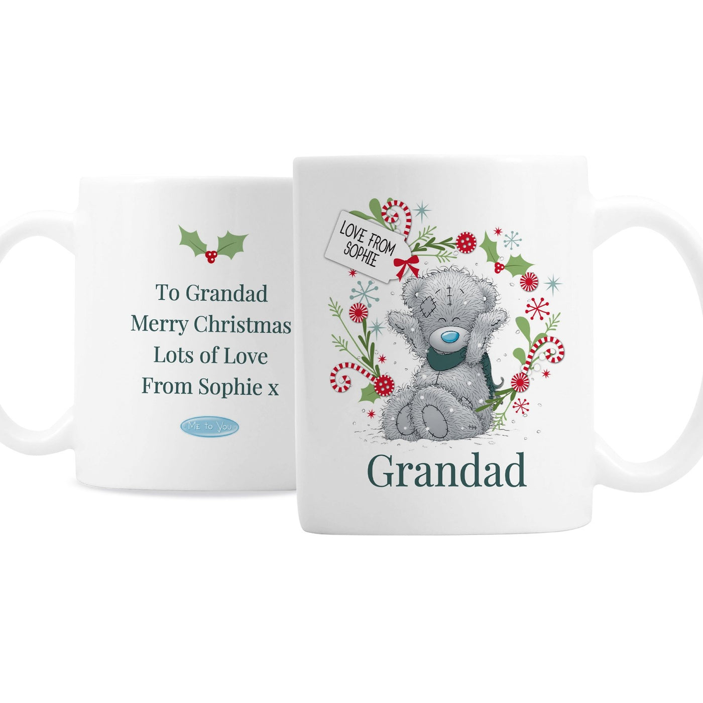 Personalised Me to You 'For, Grandad, Dad' Christmas Ceramic Mug - Shop Personalised Gifts