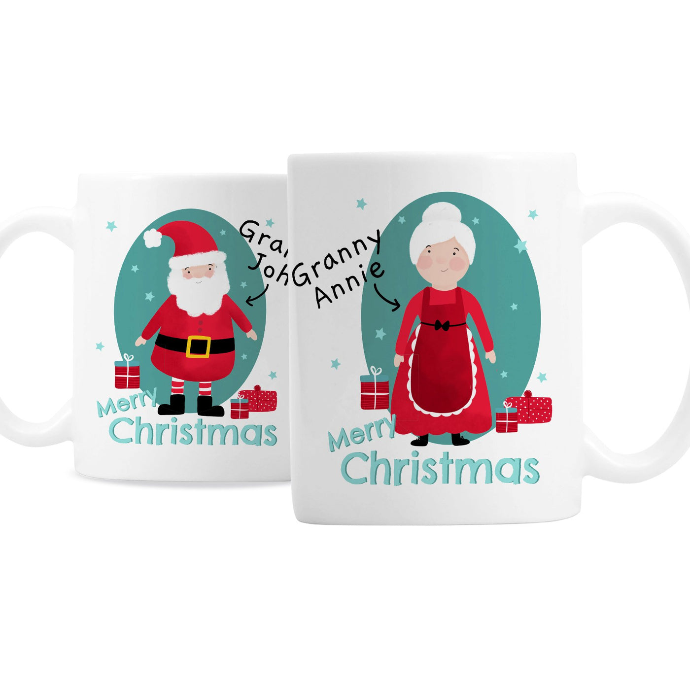 Personalised Mr & Mrs Claus Ceramic Mug Set - Shop Personalised Gifts
