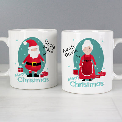 Personalised Mr & Mrs Claus Ceramic Mug Set - Shop Personalised Gifts