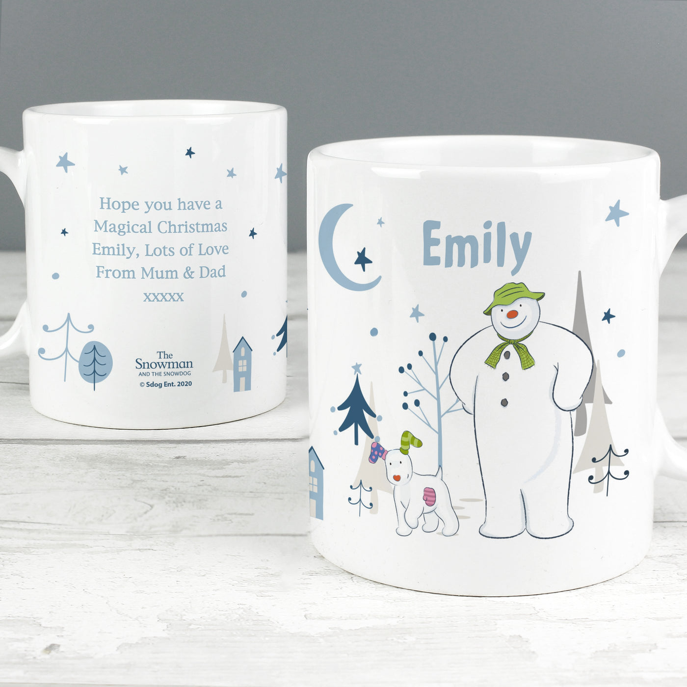 Personalised The Snowman and the Snowdog Ceramic Mug - Shop Personalised Gifts