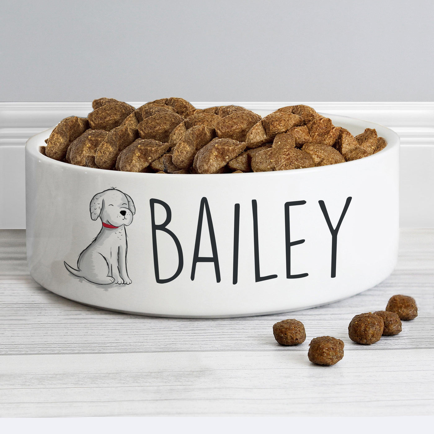 Personalised Scribble Dog 14cm Medium Pet Bowl - Shop Personalised Gifts