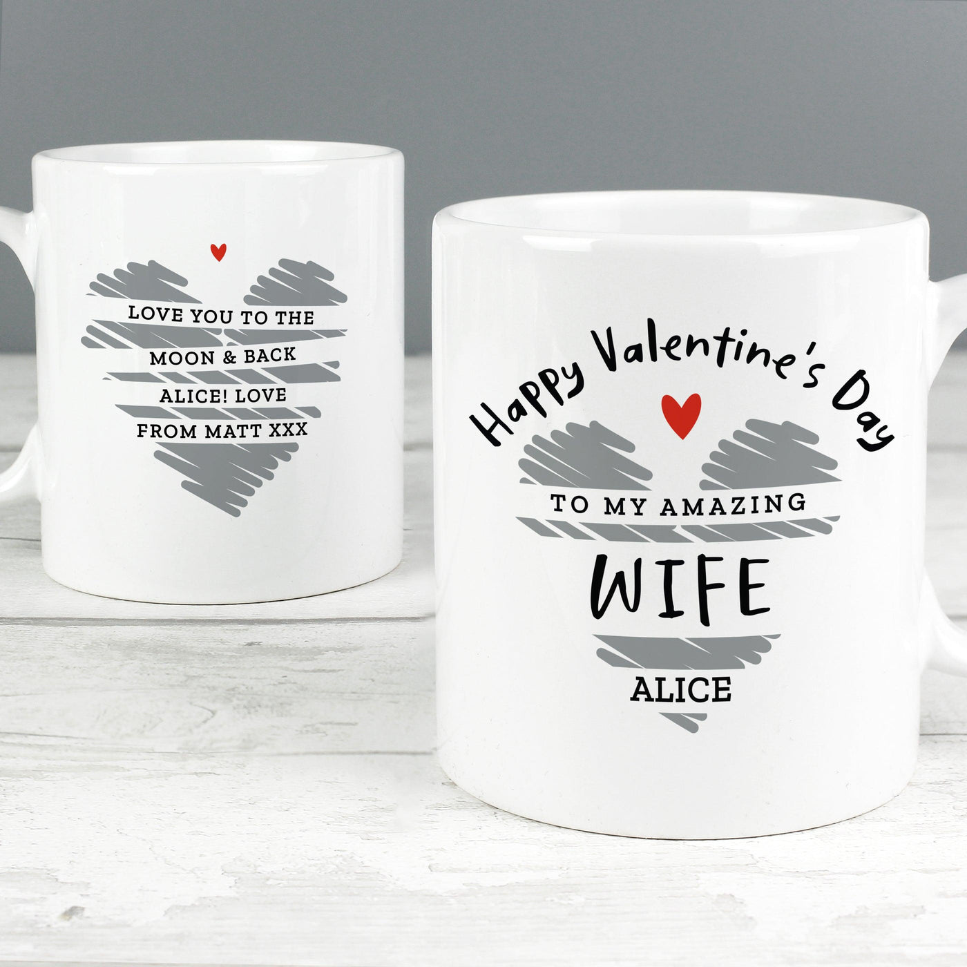 Personalised Happy Valentine's Day Ceramic Mug - Shop Personalised Gifts
