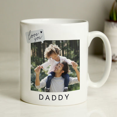 Personalised Love You Snapshot Photo Upload Ceramic Mug