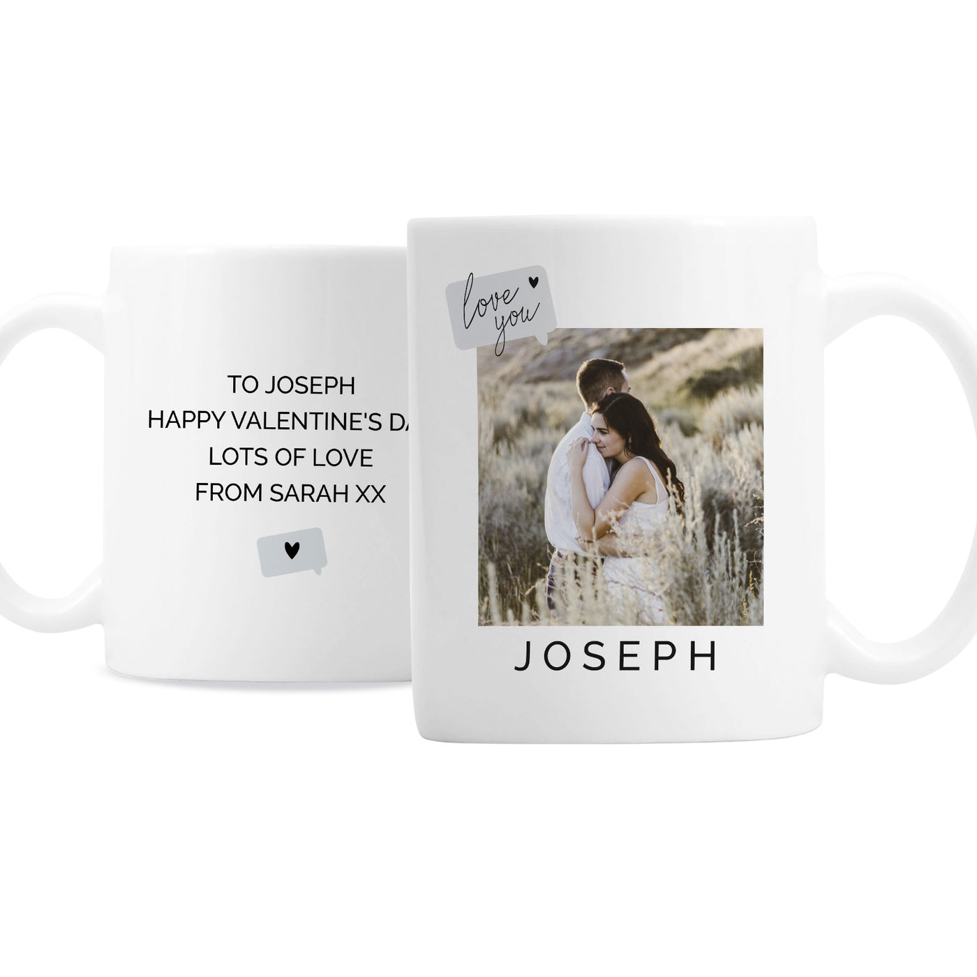 Personalised Love You Snapshot Photo Upload Ceramic Mug