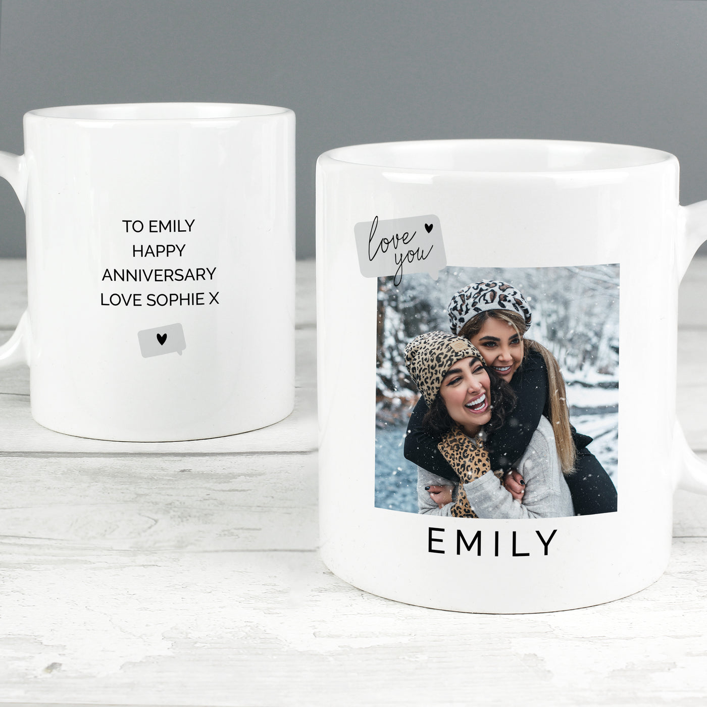 Personalised Love You Snapshot Photo Upload Ceramic Mug