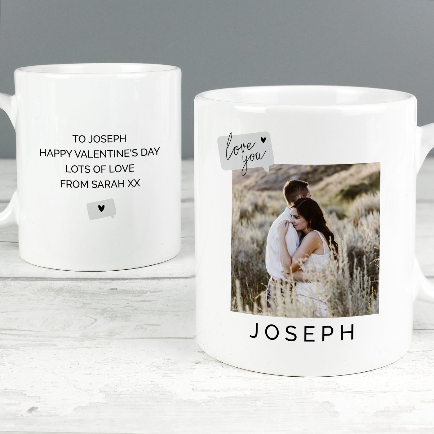 Personalised Love You Snapshot Photo Upload Ceramic Mug