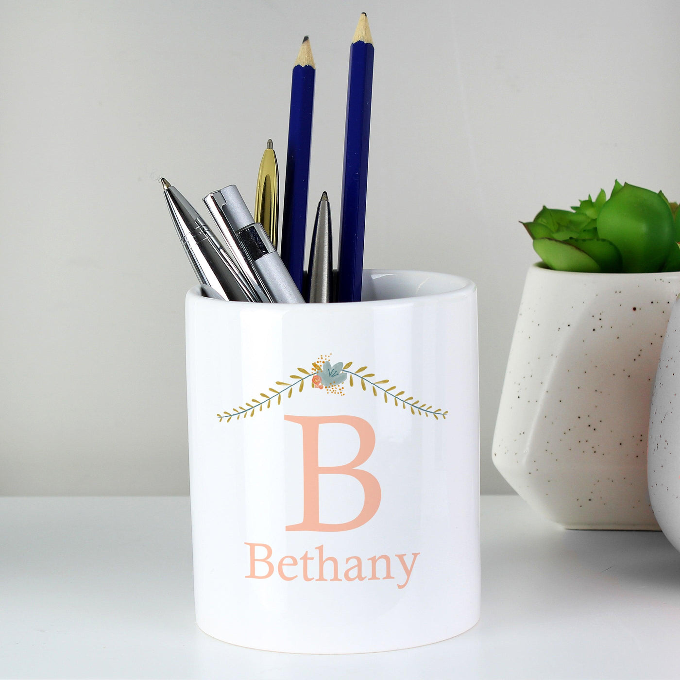 Personalised Floral Bouquet Ceramic Storage Pot - Shop Personalised Gifts