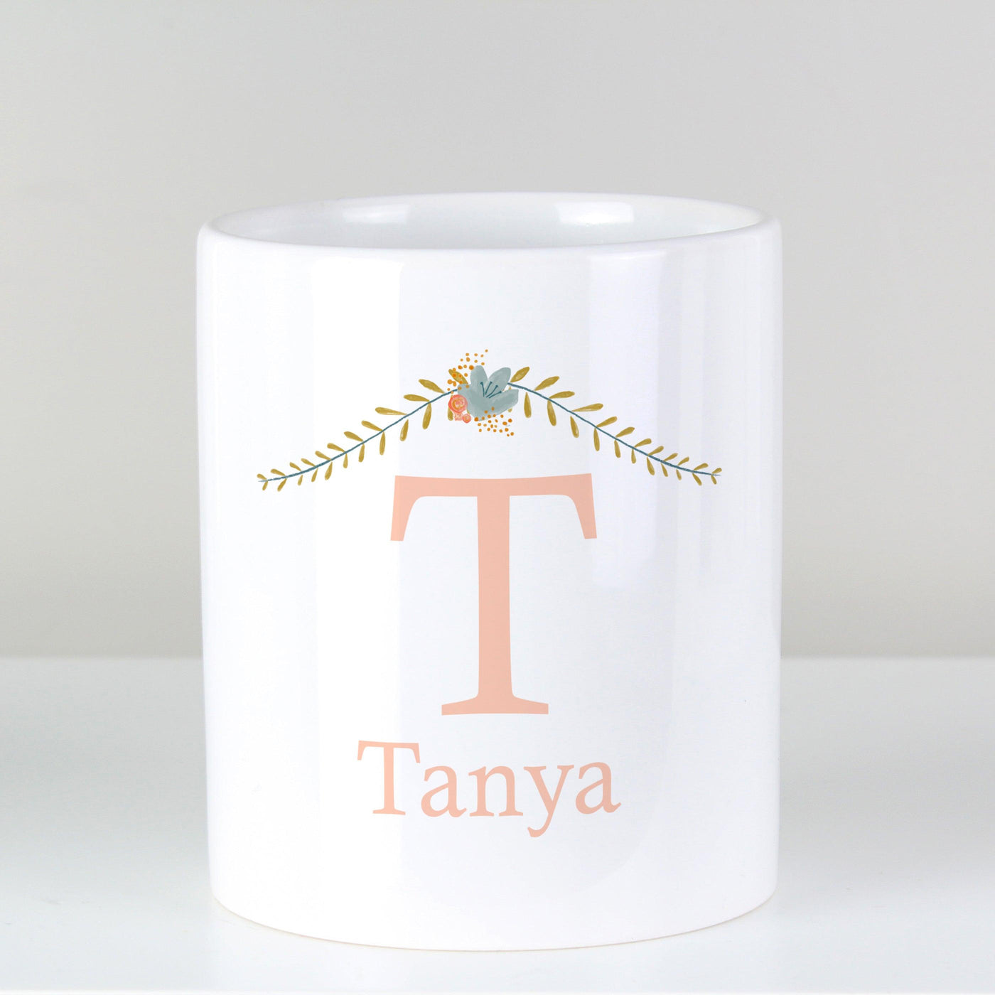 Personalised Floral Bouquet Ceramic Storage Pot - Shop Personalised Gifts