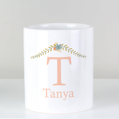 Personalised Floral Bouquet Ceramic Storage Pot - Shop Personalised Gifts