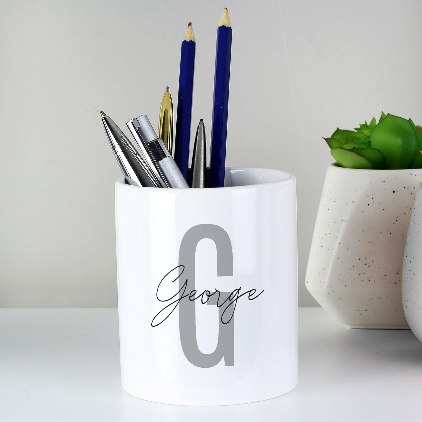 Personalised Initial & Name Ceramic Storage Pot - Shop Personalised Gifts