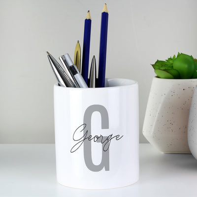 Personalised Initial & Name Ceramic Storage Pot - Shop Personalised Gifts