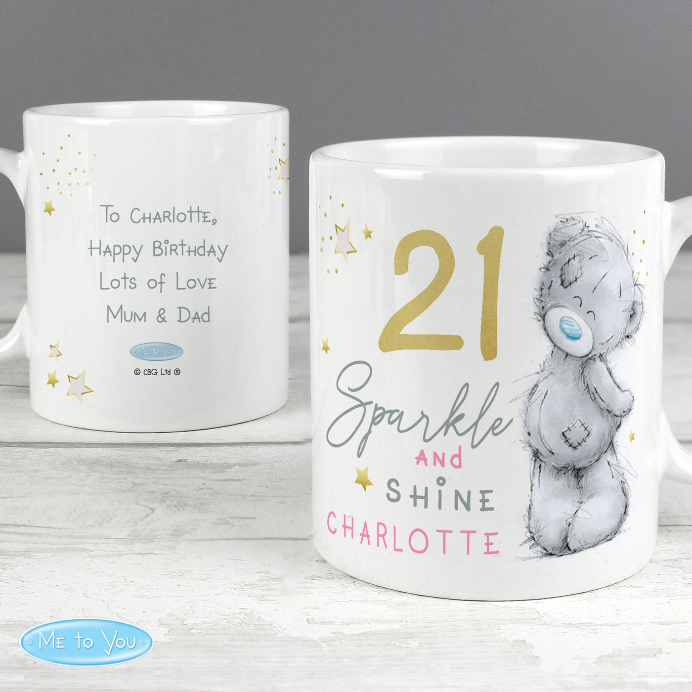 Personalised Me To You Sparkle & Shine Birthday Ceramic Mug - Shop Personalised Gifts