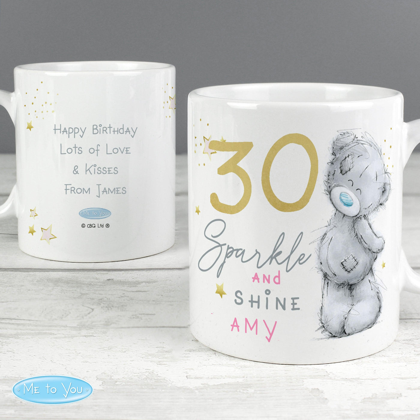 Personalised Me To You Sparkle & Shine Birthday Ceramic Mug - Shop Personalised Gifts