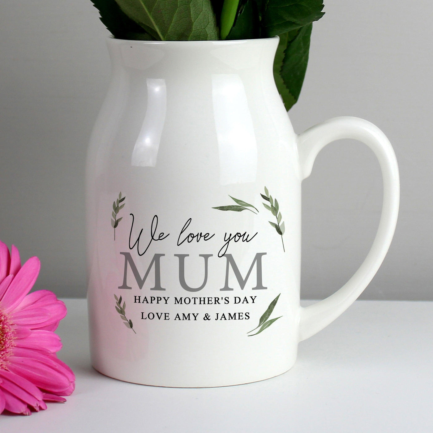 Personalised Botanical Ceramic Flower Jug - Shop Personalised Gifts