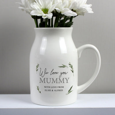 Personalised Botanical Ceramic Flower Jug - Shop Personalised Gifts