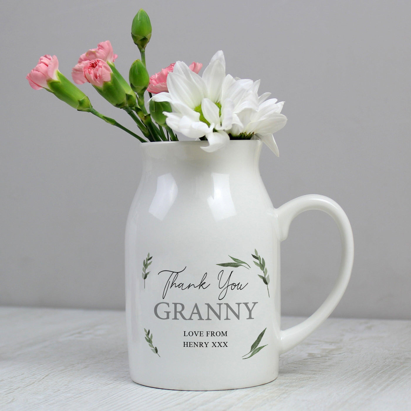 Personalised Botanical Ceramic Flower Jug - Shop Personalised Gifts