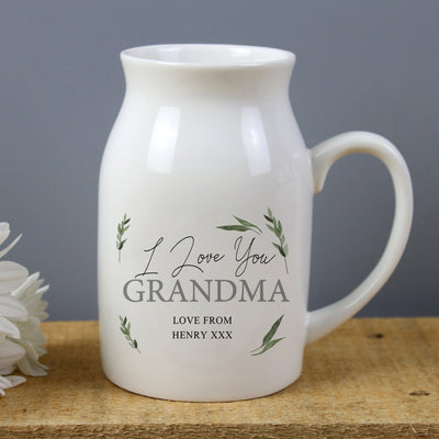 Personalised Botanical Ceramic Flower Jug - Shop Personalised Gifts