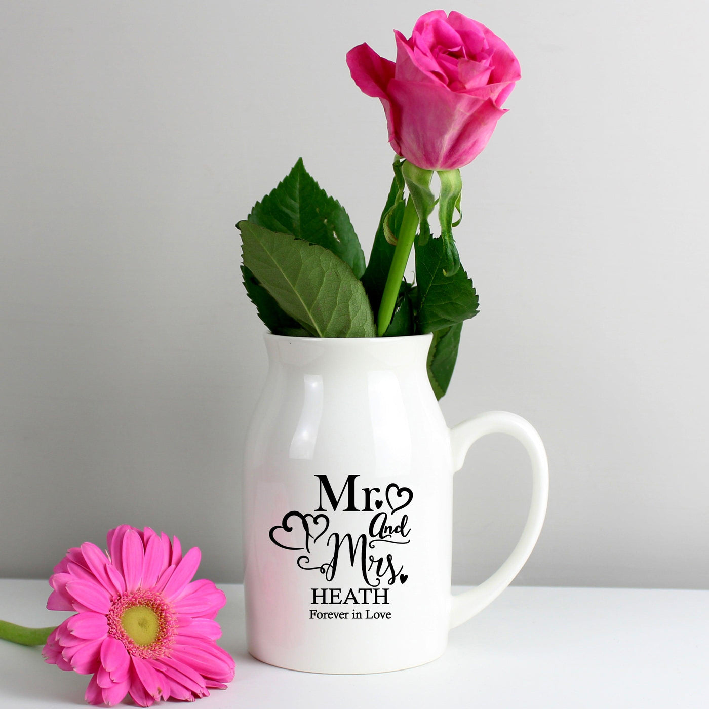 Personalised Mr & Mrs Ceramic Flower Jug - Shop Personalised Gifts