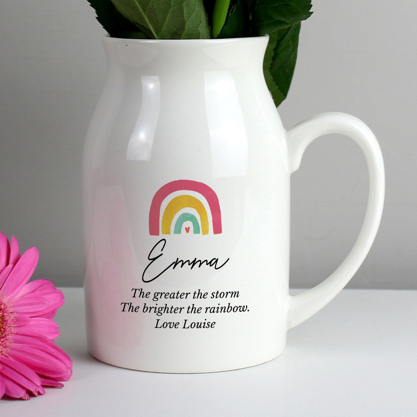 Personalised Rainbow Ceramic Flower Jug - Shop Personalised Gifts