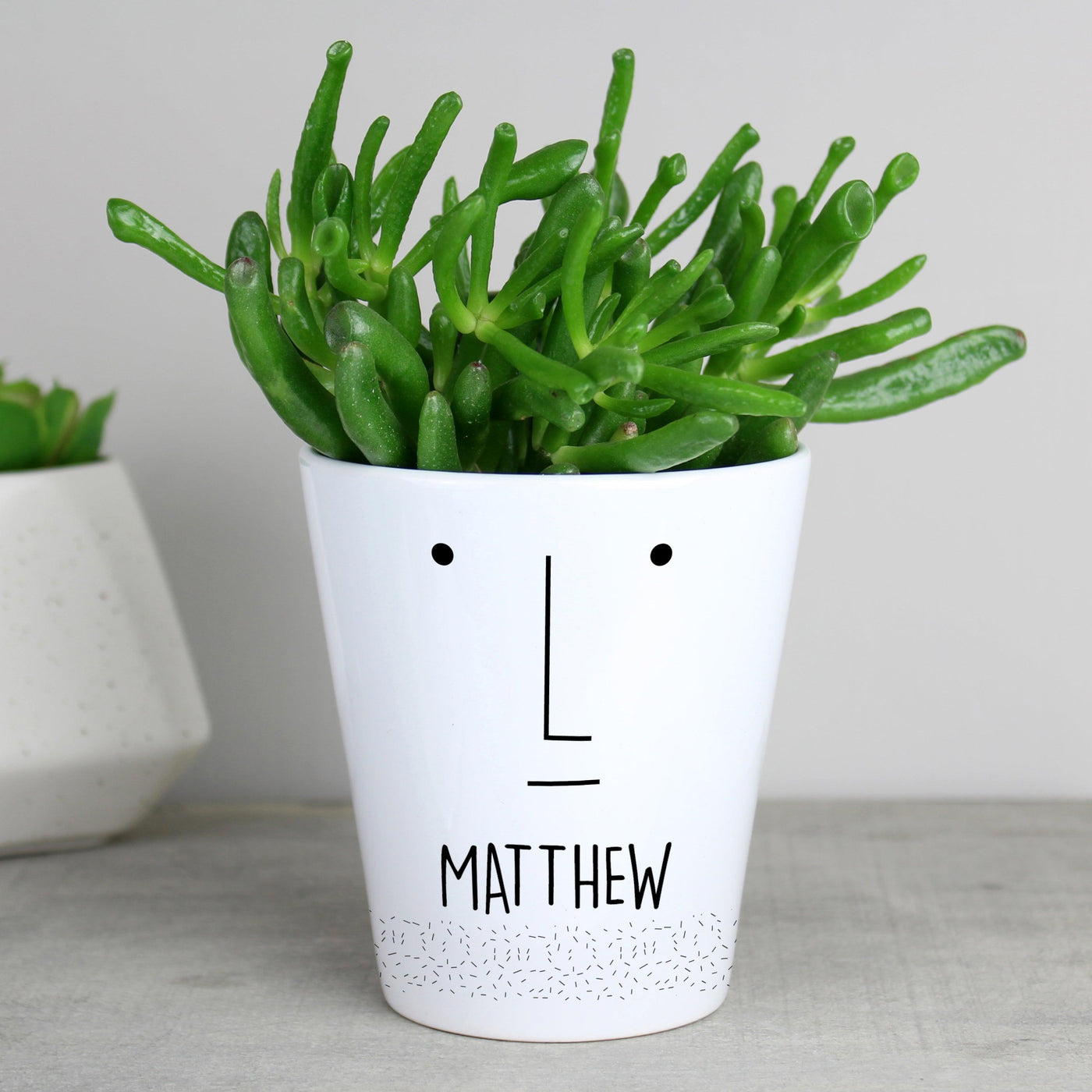 Personalised 'Mr Face' Ceramic Plant Pot - Shop Personalised Gifts