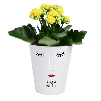 Personalised 'Mrs Face' Ceramic Plant Pot - Shop Personalised Gifts